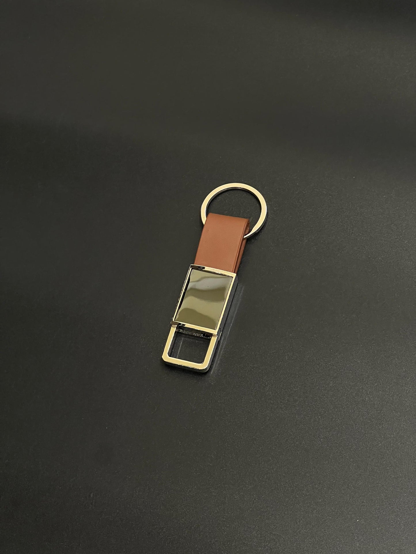 Rectangle Style Hanging Carabiner Keychain (With PU Strap)