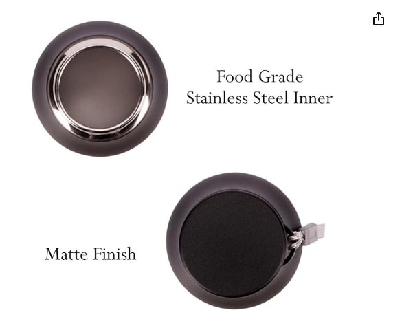 Stainless Steel Series Aartisan Flask, 900ml Black