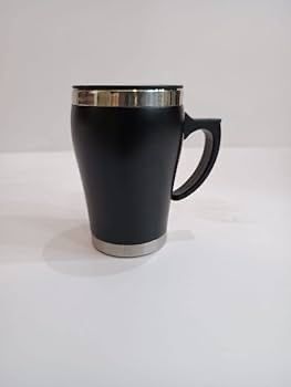 Sleek Black Stainless Steel Travel Mug (MG008)