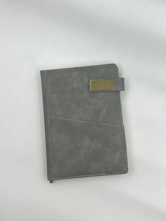 Grey Leather Diary #D34