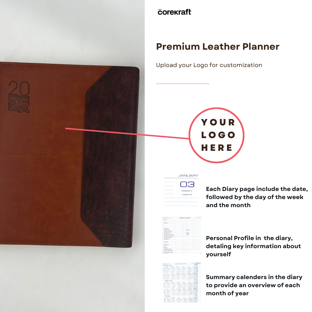 Premium Leather Planner #DR1